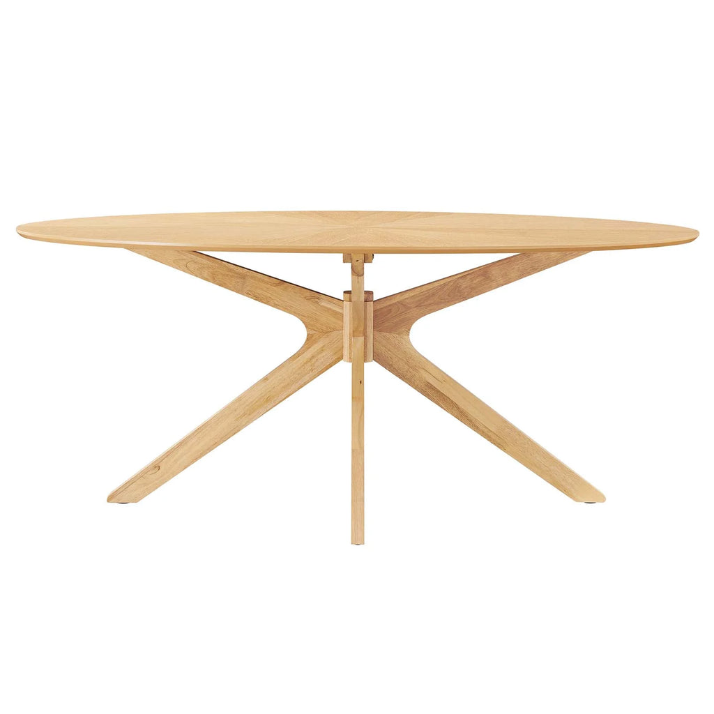 Oak Oval Wood Dining Table T566