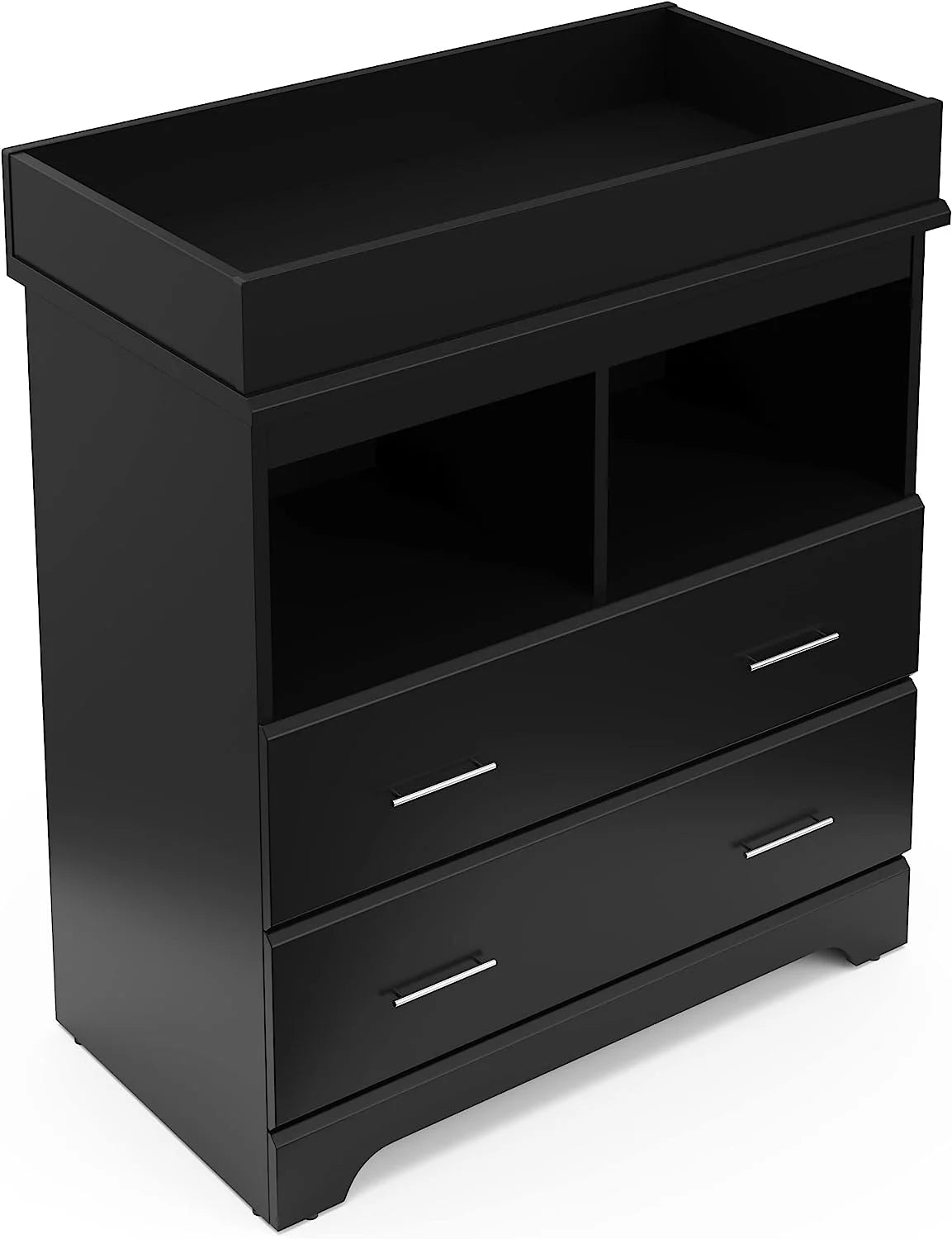 Black 2 Drawer Changing Table Dresser M44600