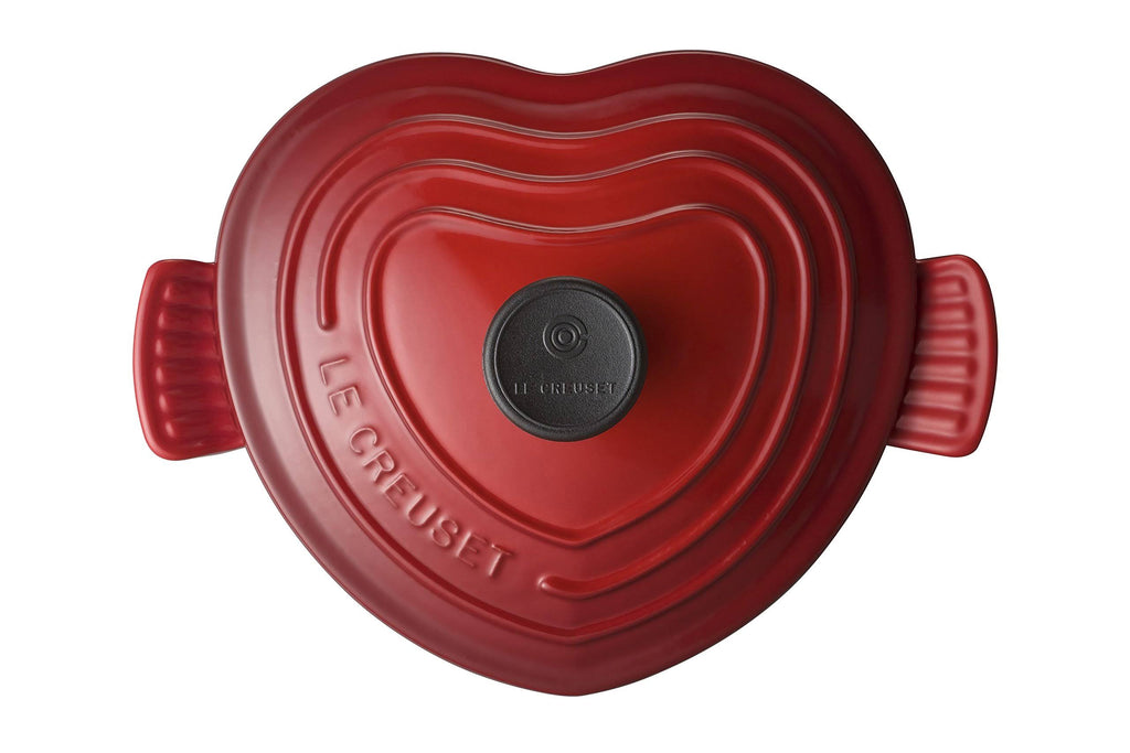 Enameled Cast-Iron 2-Quart Heart Casserole Red Z66543