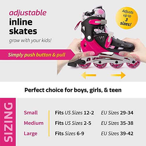 Pink Adjustable Inline Skates V155386