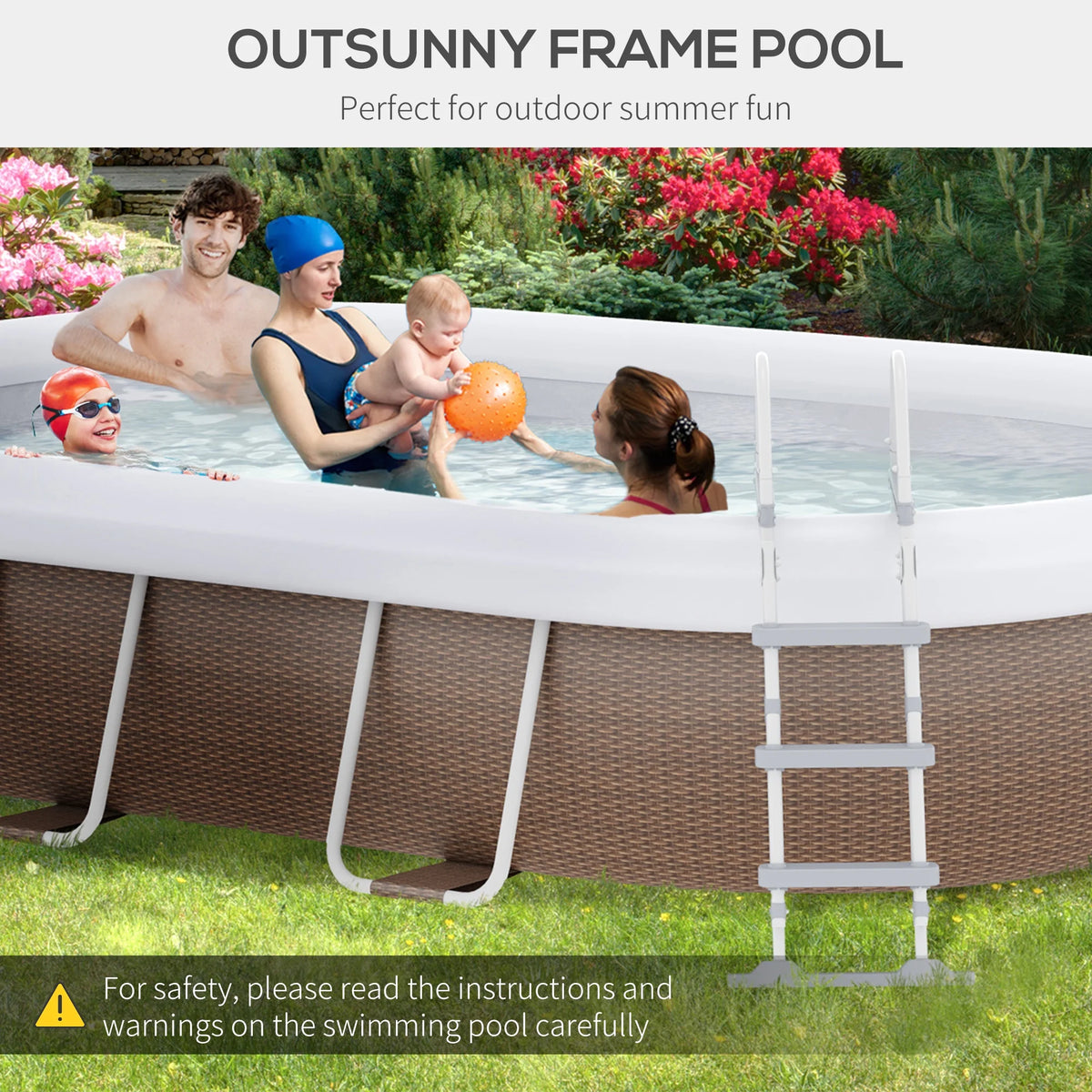 Semi-Inflatable Frame Above Ground Swimming Pool H8622