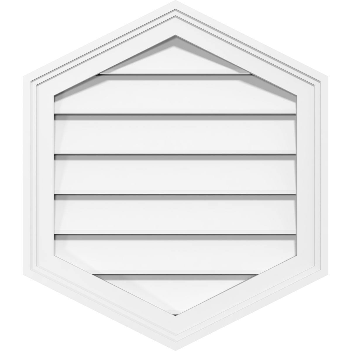 22x22W x 22x22H Vertical Peaked Surface Mount PVC Gable Vent X5740
