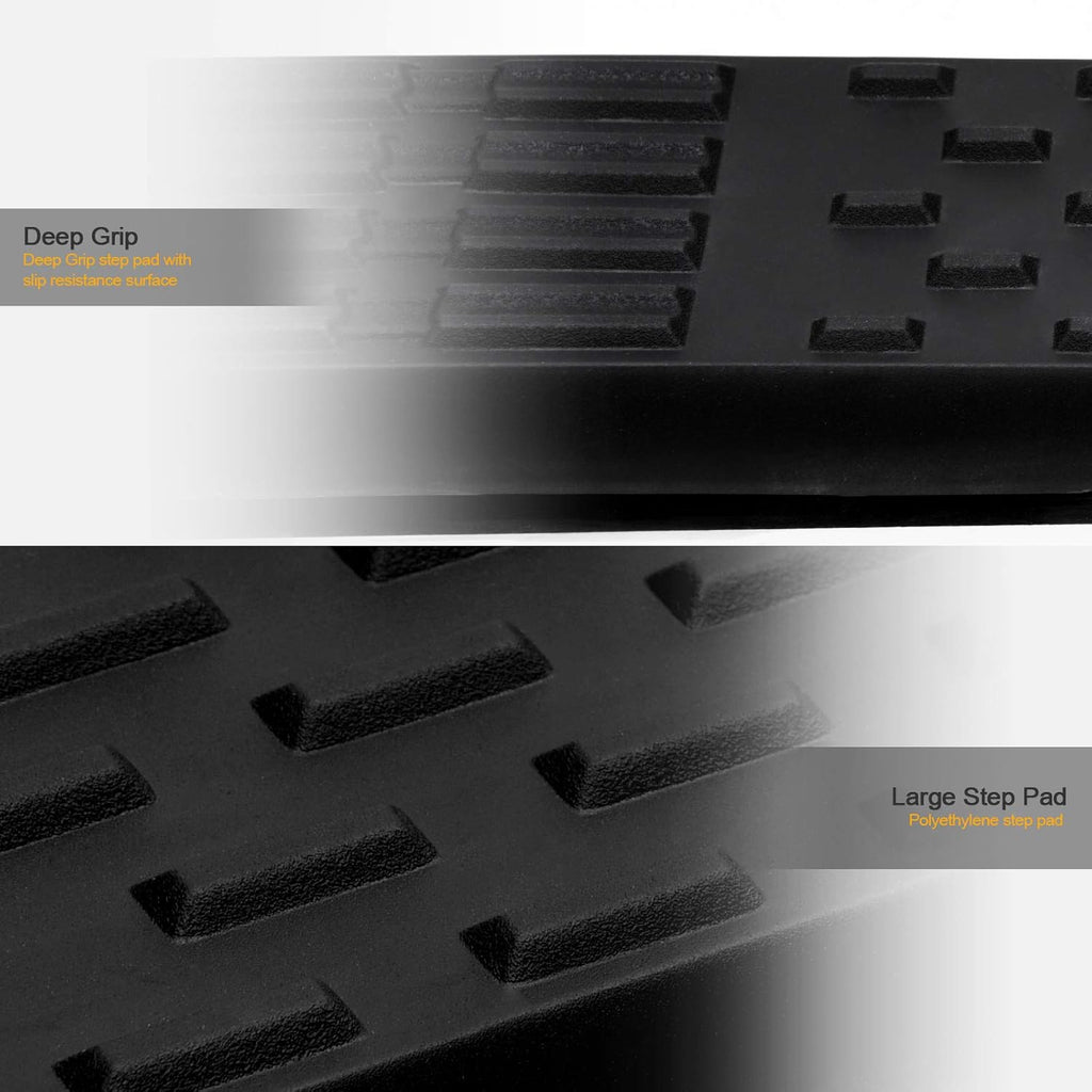 5 Oval Side Step Nerf Bars Matte Black N313