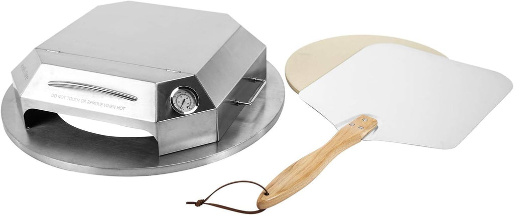 Universal Stainless Steel Pizza Oven Kit for 22” Charcoal Kettle Grill X858965