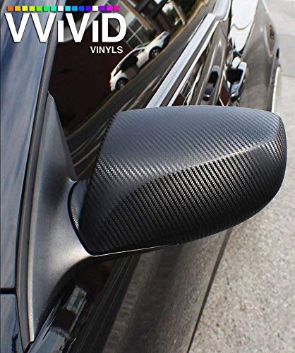 Black Carbon Fiber 5ft x 1ft Car Wrap Vinyl Roll M1470