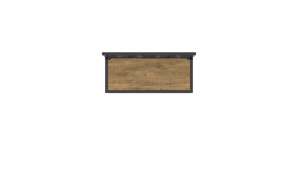 2-Tier Wall Shelves Antique Nickel Natural Mango Wood E136835