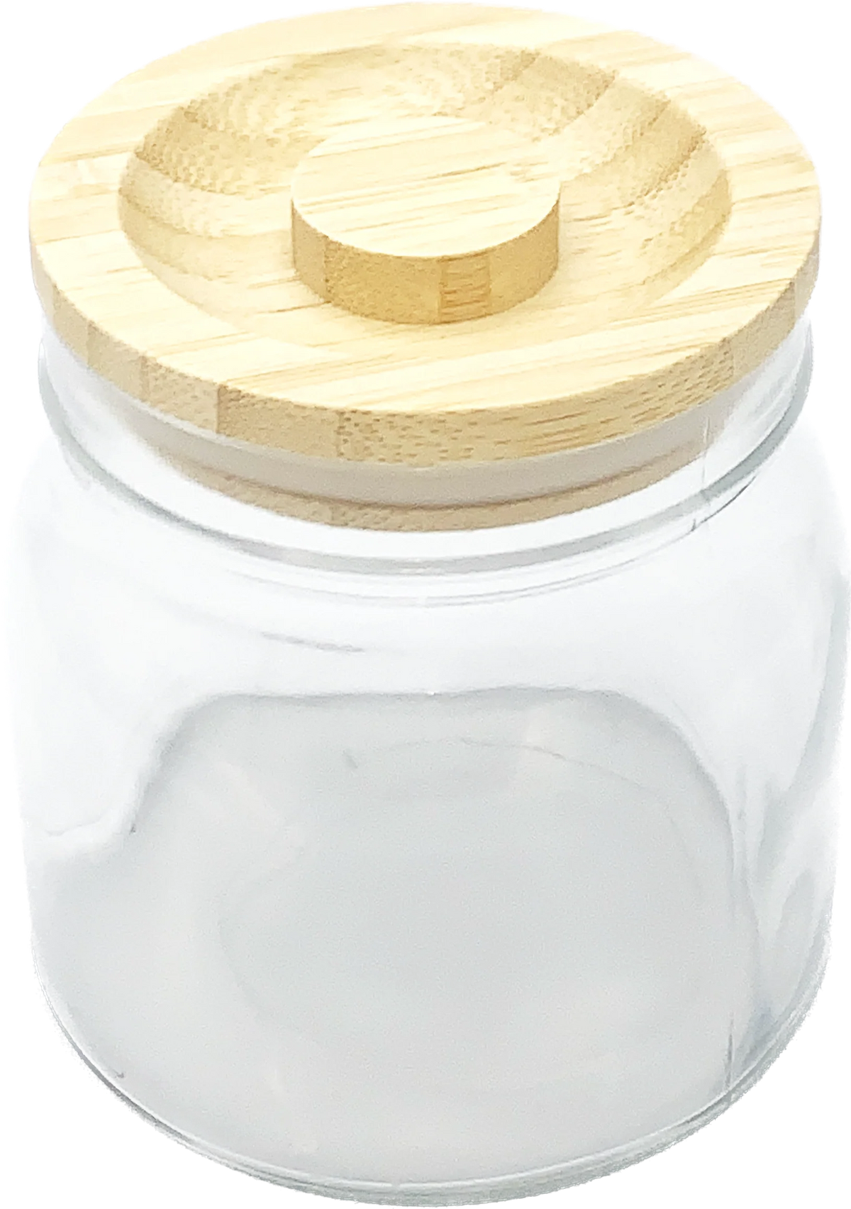 Glass Jar with Wooden Lid W806202