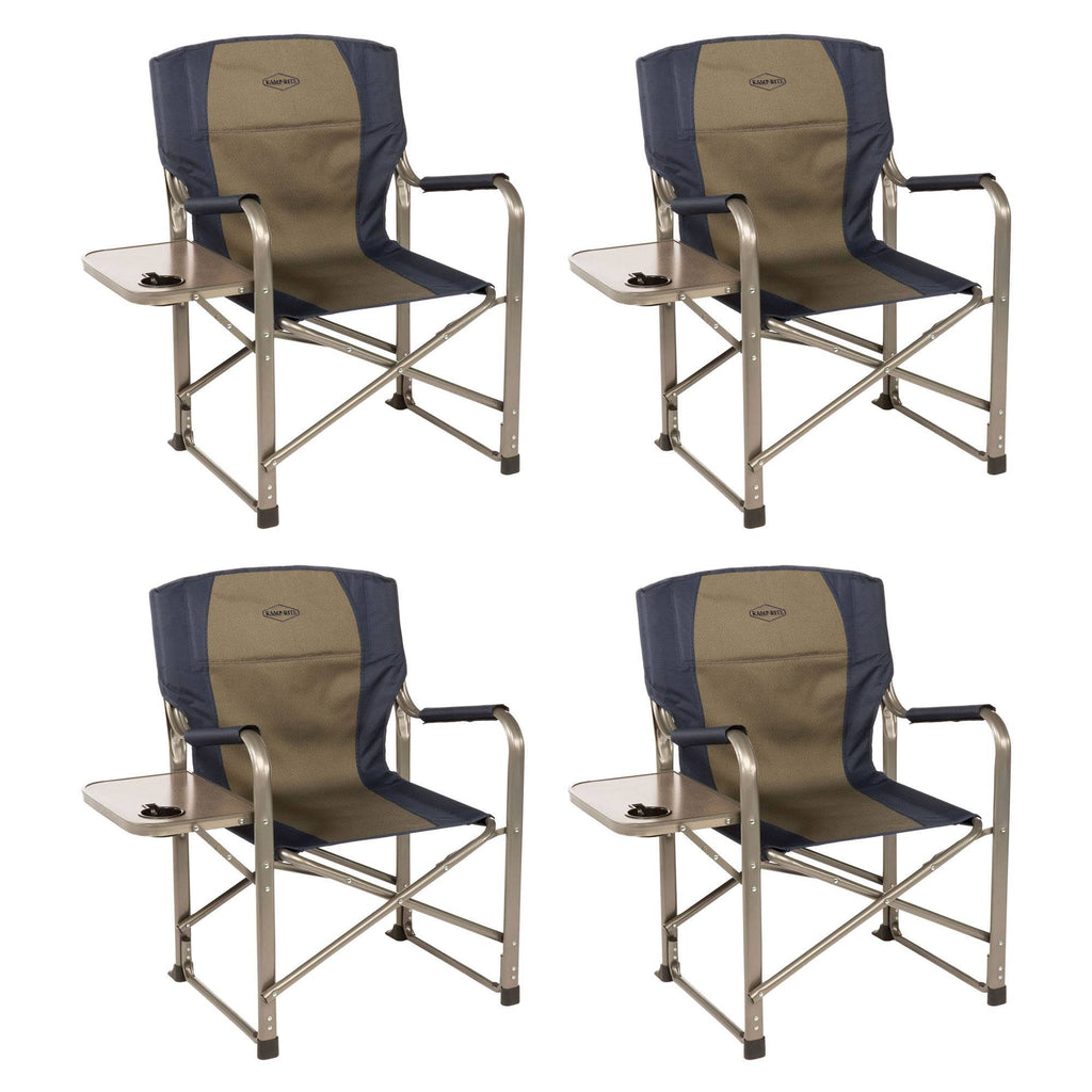 Folding Camp Chair with Side Table 4 Pack I178646