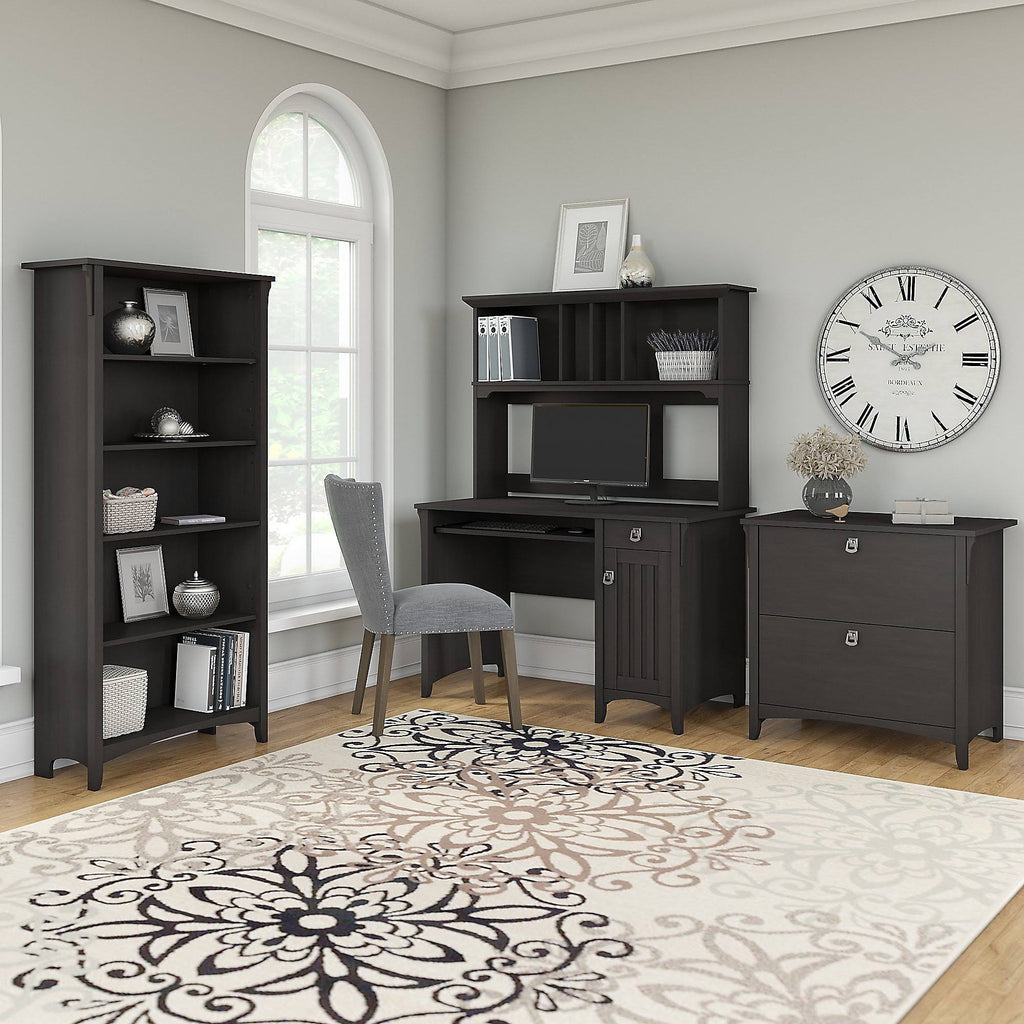 5 Shelf Bookcase Vintage Black V60528