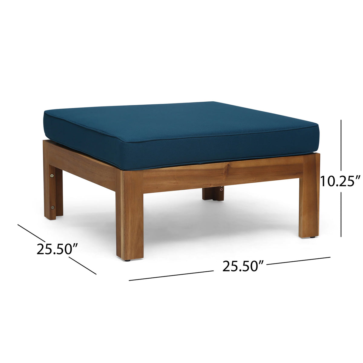 Acacia Wood 5 Piece 3-Seater Sectional Sofa Set S57373