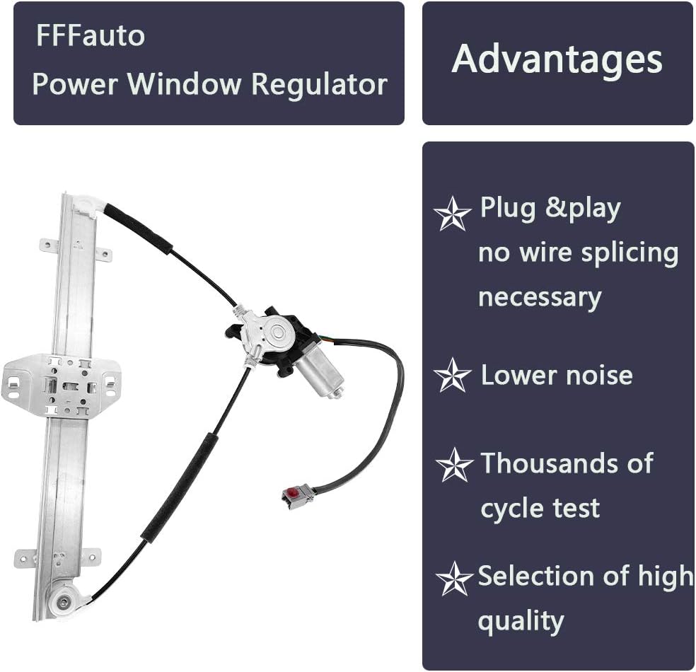 Front Driver Side Power Window Regulator with Motor Assembly for Honda Element 2003-2010 Pack of 2 W287