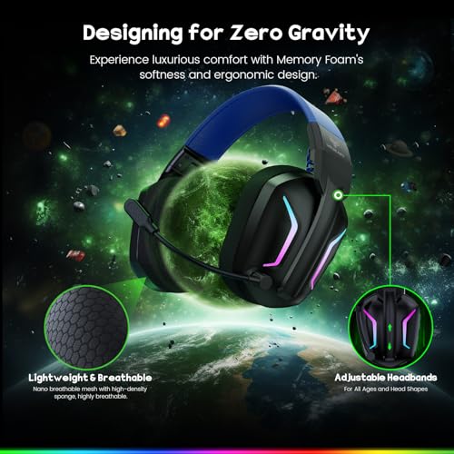 2.4GHz Wireless Gaming Headset with ENC Noise Canceling Microphone G5255