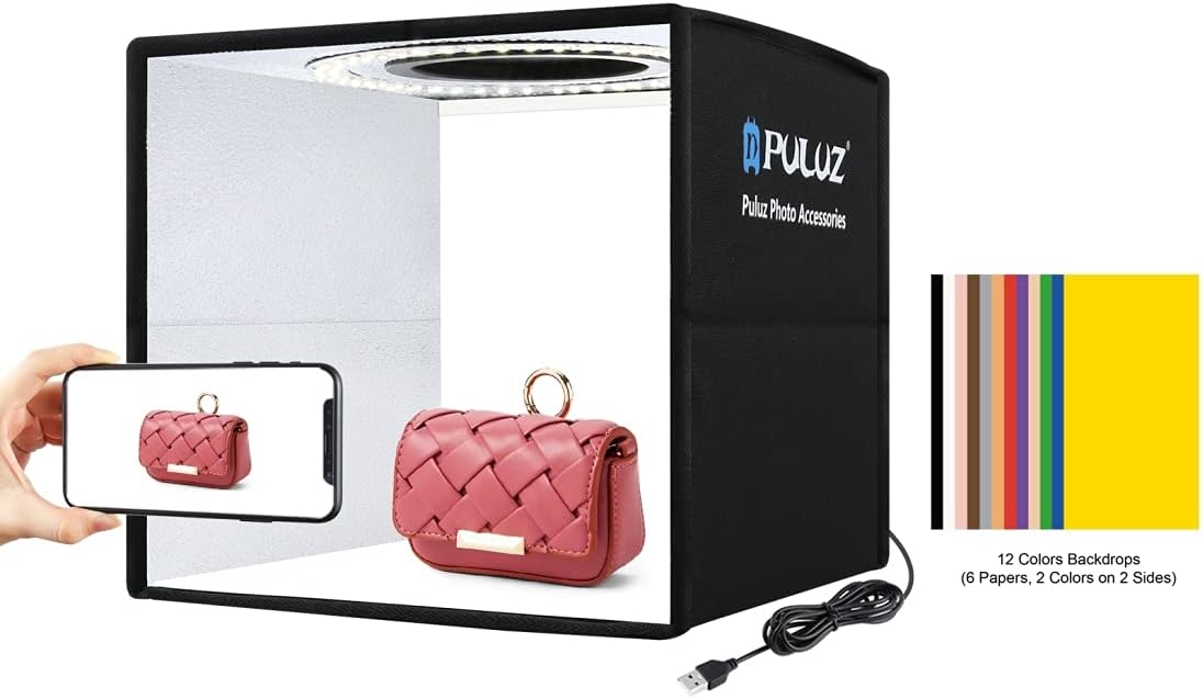 16"x16" Photo Studio Light Box with Lights Pack of 2 V656