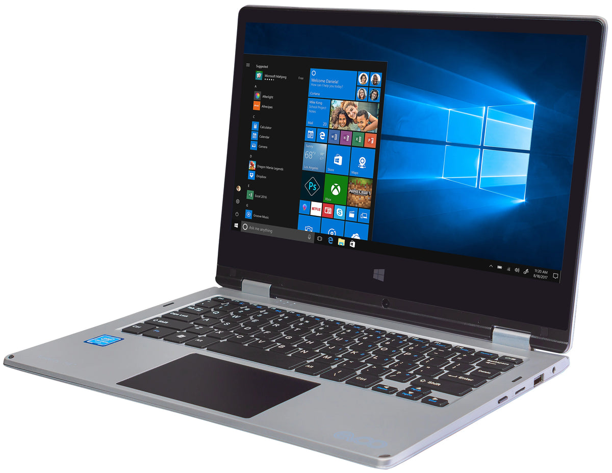 11.6" Convertible Touchscreen Laptop, 32GB Storage, 4GB Memory, Silver S9934