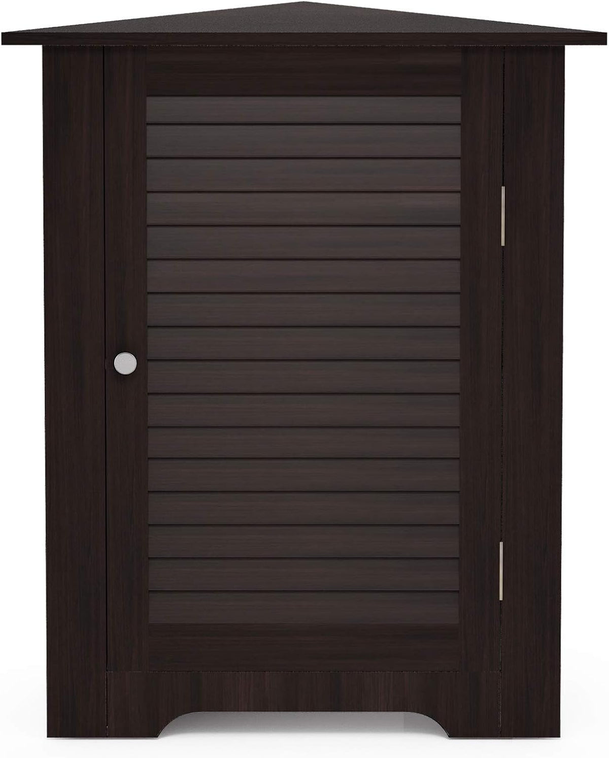 White Corner Louver Door Cabinet Q51278