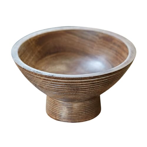Wooden Mango Wood Serving Bowl D385755