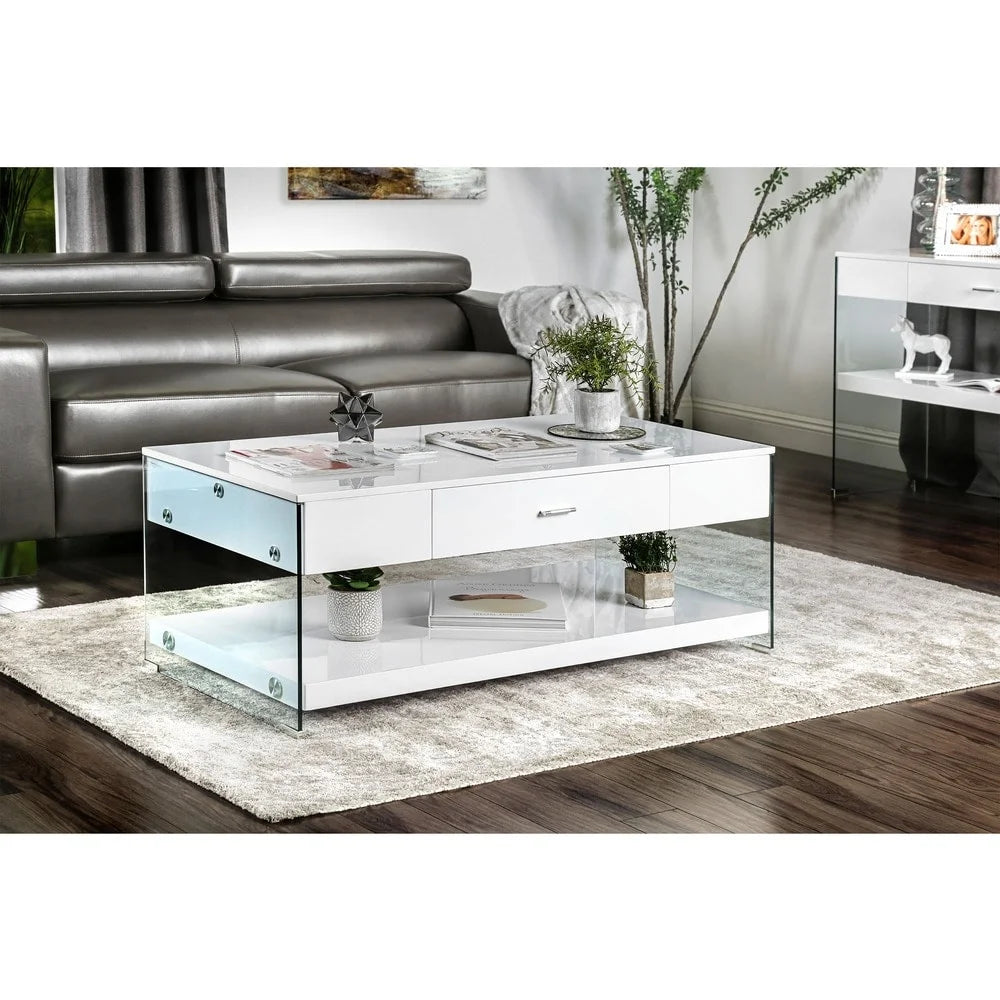 Glass 1-Shelf Coffee Table A906319