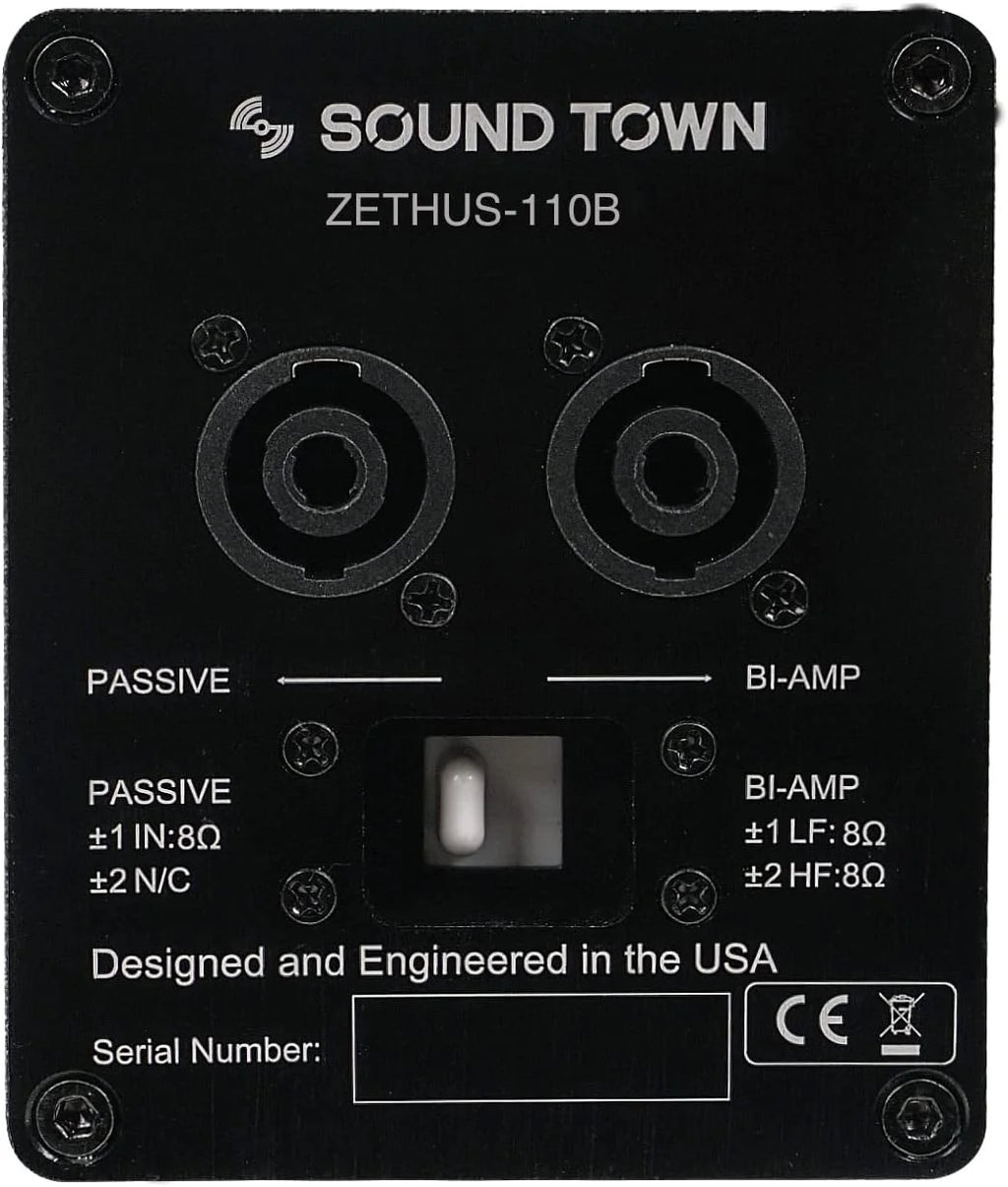 600W Line Array Speaker System with Four 10-inch Passive Speakers, Black U325209