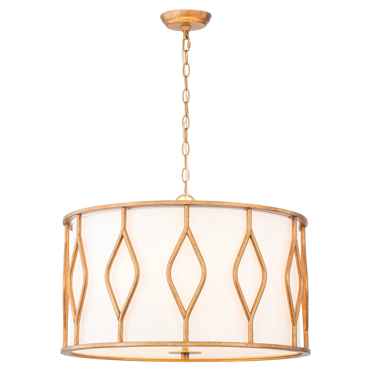 4-Light Dimmable Drum Industrial Chandelier G7349