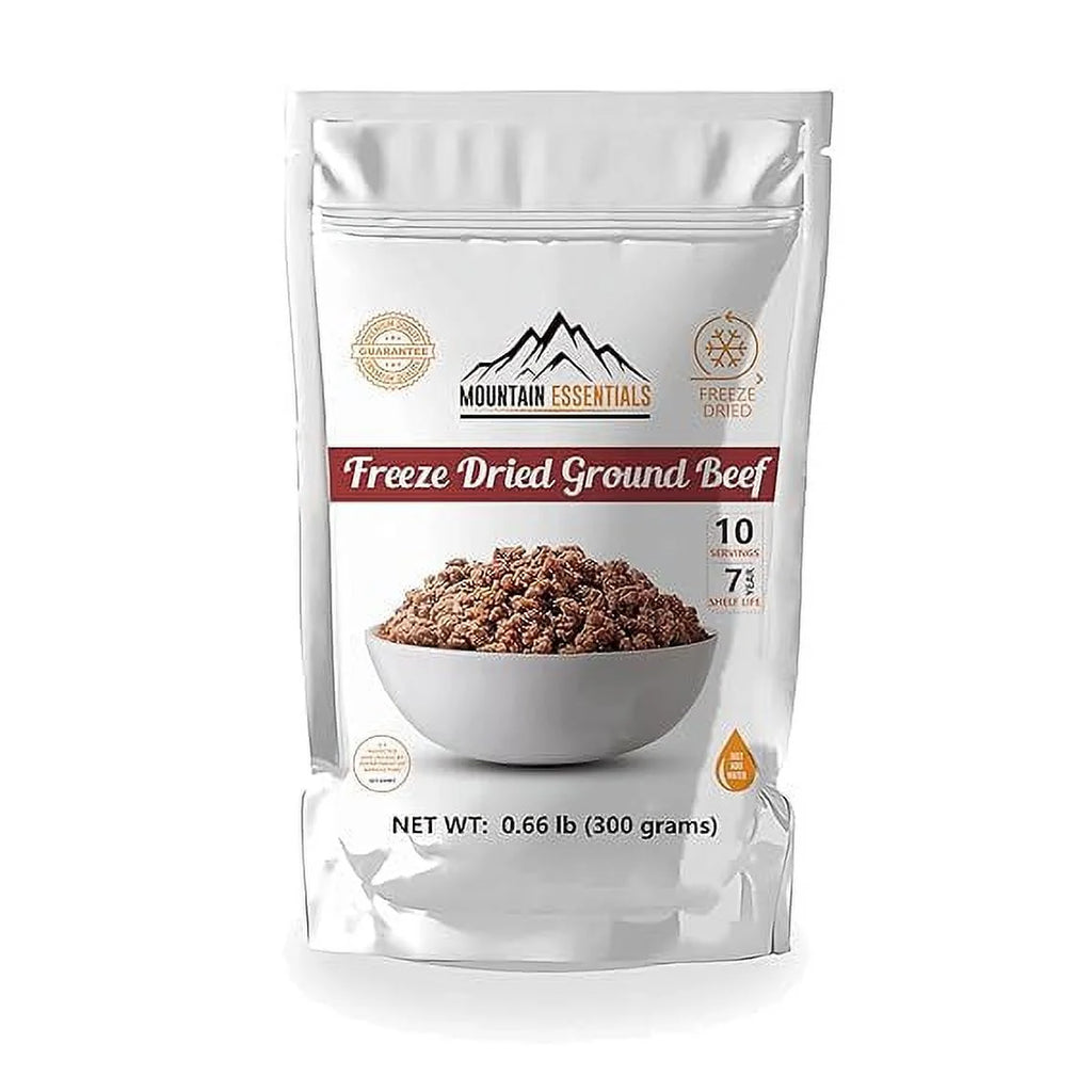 Freeze Dried Ground Beef Fully Cooked, Pack of 12, 10 serving F173286