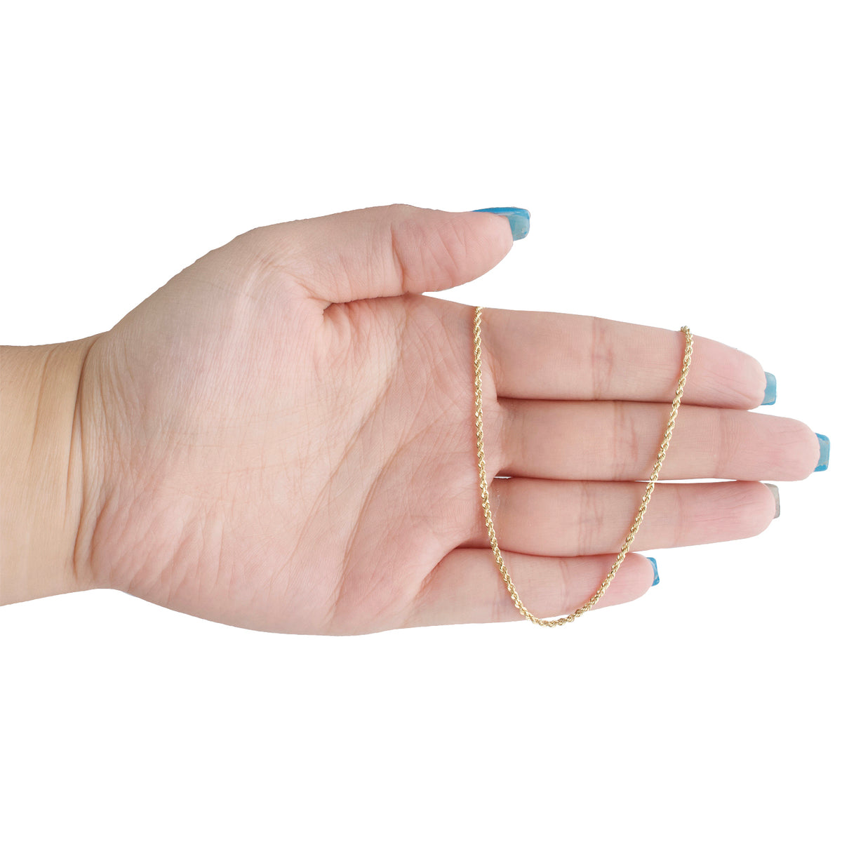 10K Yellow Gold Diamond Cut Rope Chain Necklace 16 Inches E135800