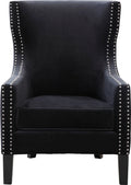 Black Velvet Arm Chair N21230