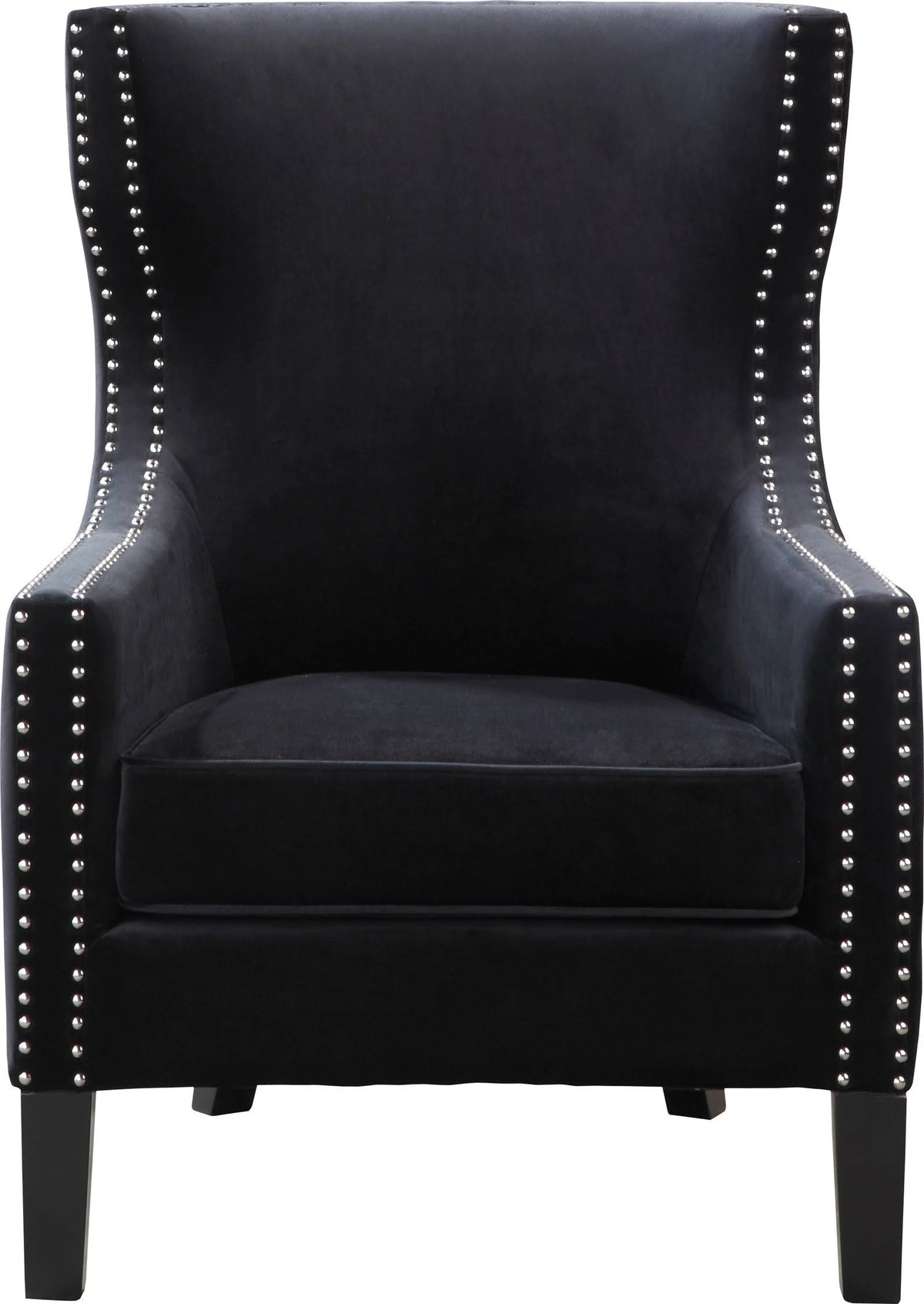 Black Velvet Arm Chair N21230
