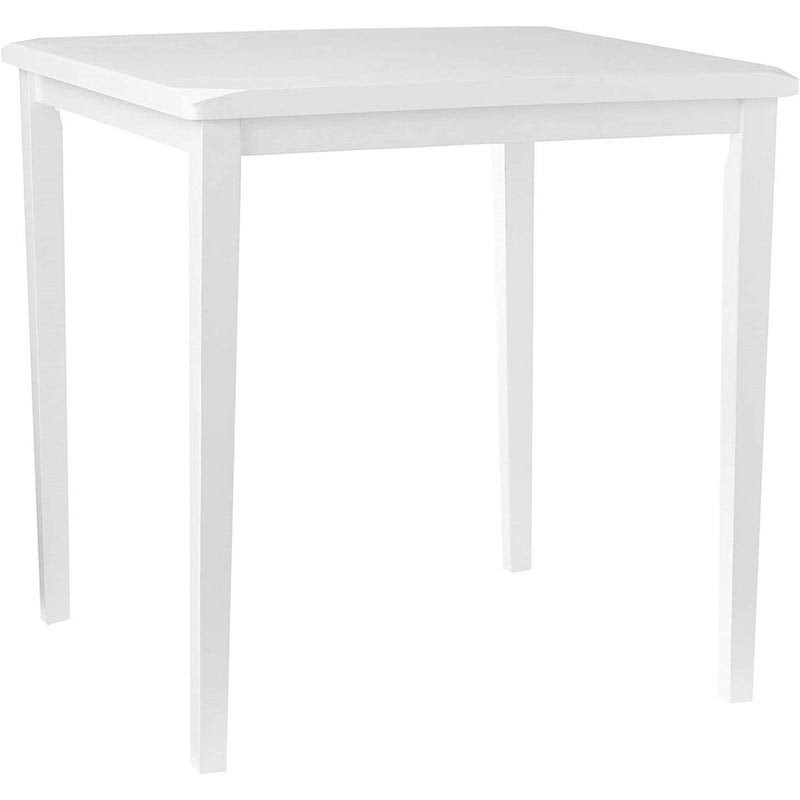 White Wooden Counter Height Table Set with 4 Chairs I4060
