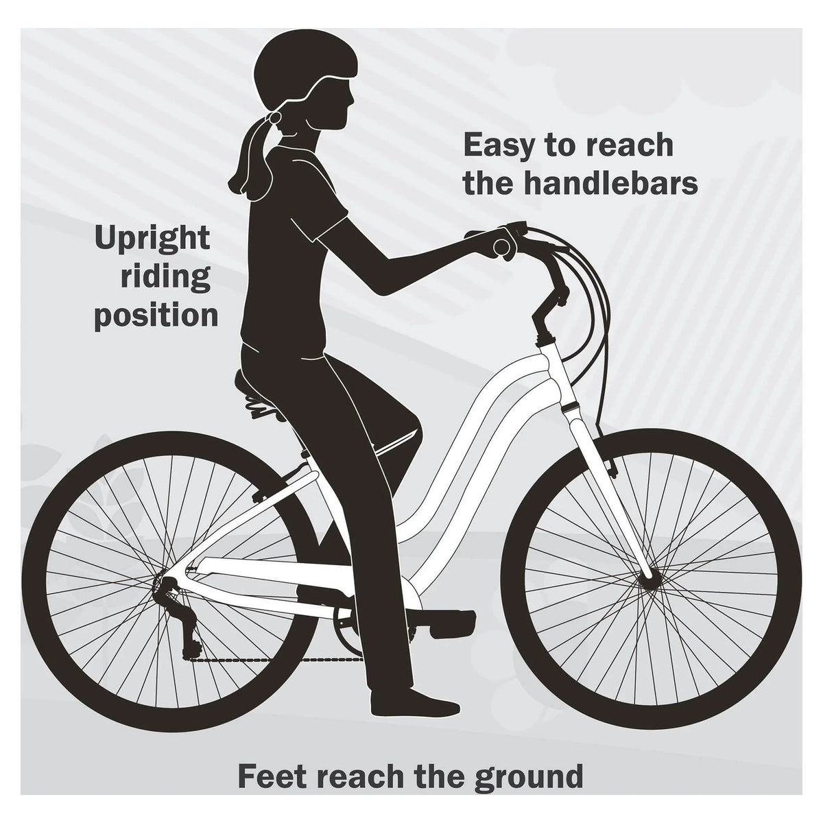 Charcoal 26 In. Single-Speed Cruiser Bike I511