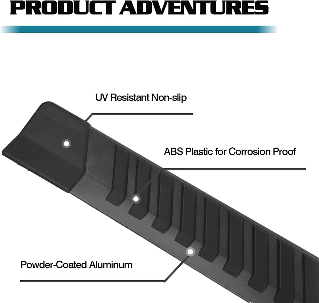 Aluminum Side Steps Nerf Bars with Step Pad 2Pcs A16934