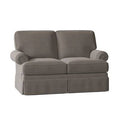 Rolled Arm Loveseat Sand Charcoal I8155