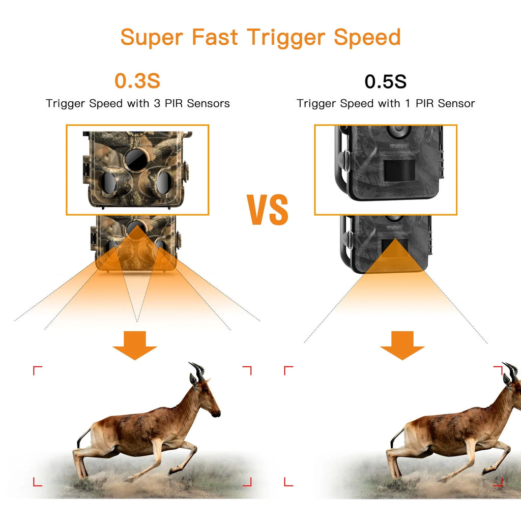 1080P Waterproof Game Camera with Night Vision and SD Card Y1027