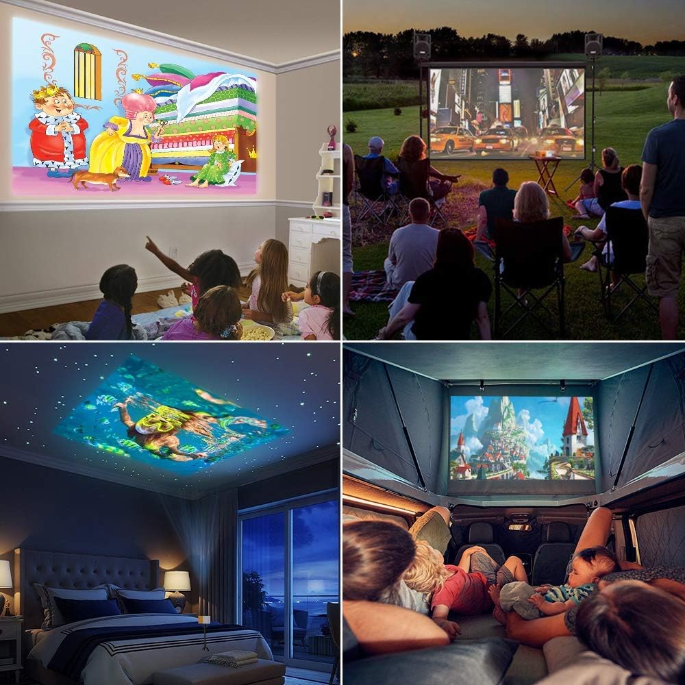 Portable Mini LED Projector with HDMI USB AV Interfaces and Remote Control I600