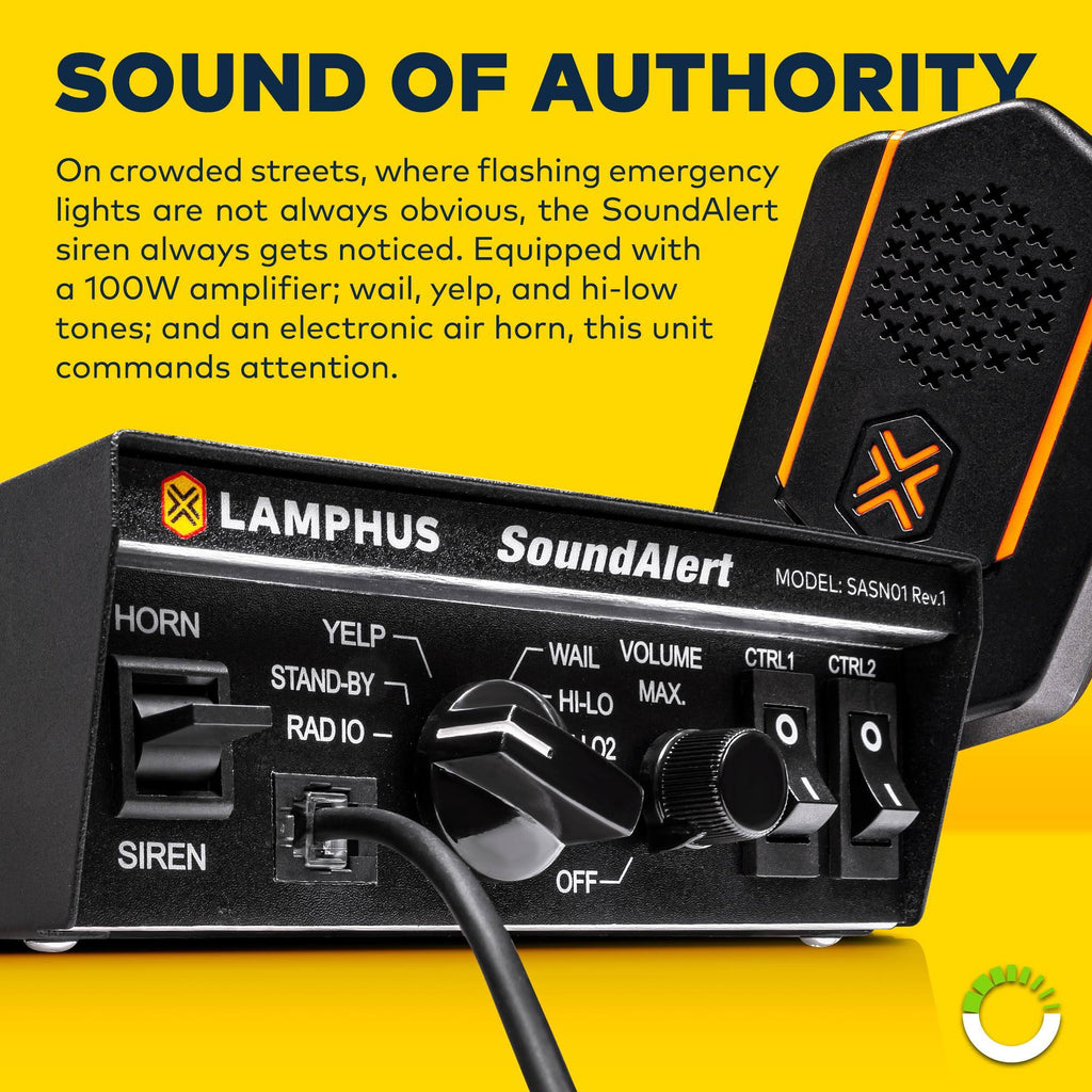 100W Emergency Police Siren Speaker 120-130dB PA System M84893