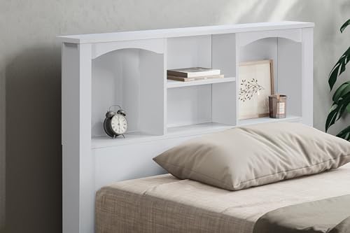 Twin Sized White Bookcase Headboard N661