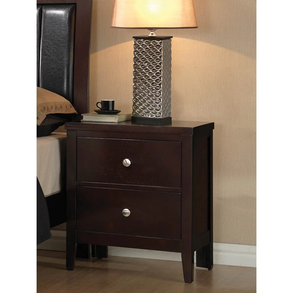 Cappuccino 2-drawer Wooden Nightstand O1151