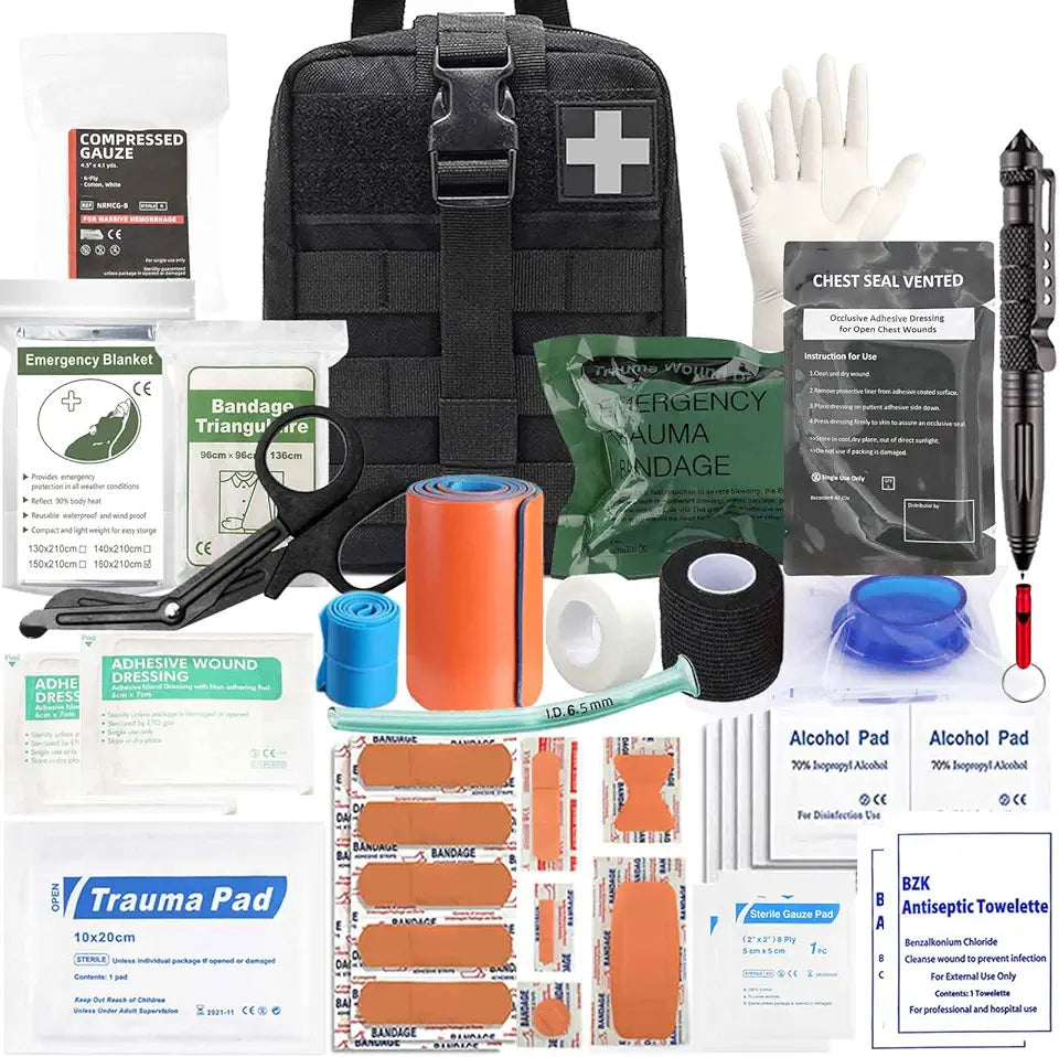 74 Piece Tactical First Aid Kit Molle Pouch S531