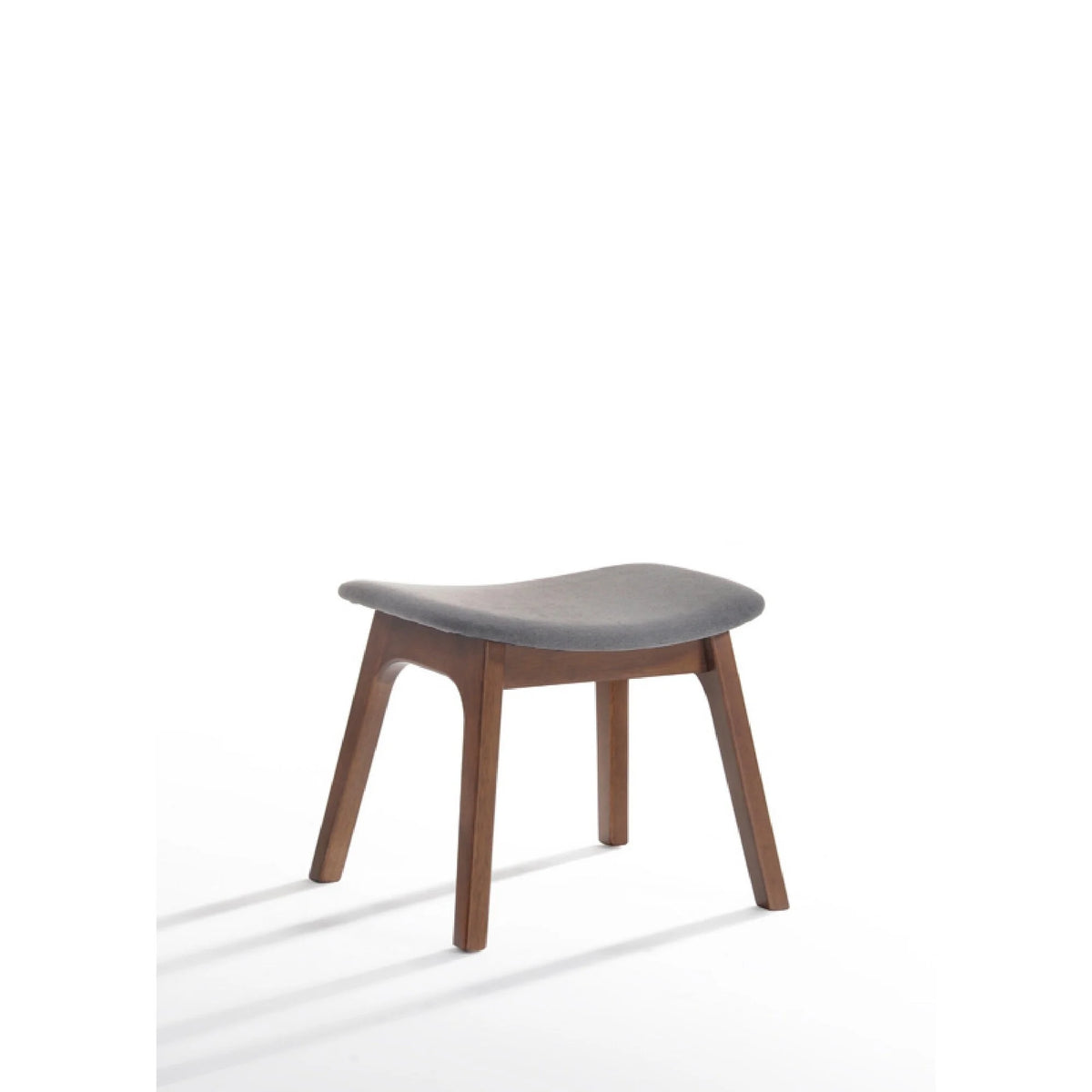 Walnut Gray Wood Side Chair with Ottoman X674