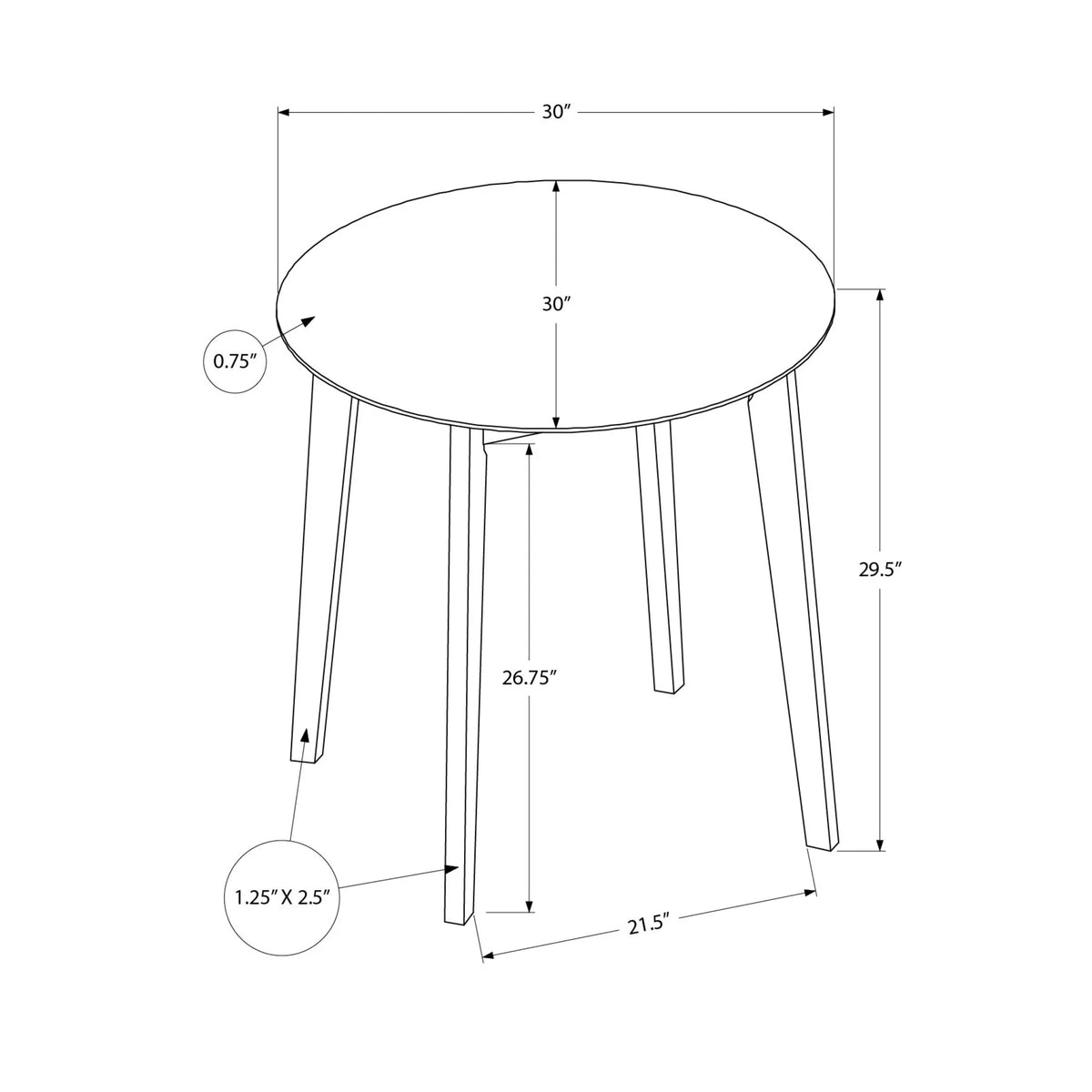 Round Wood Dining Table O574543
