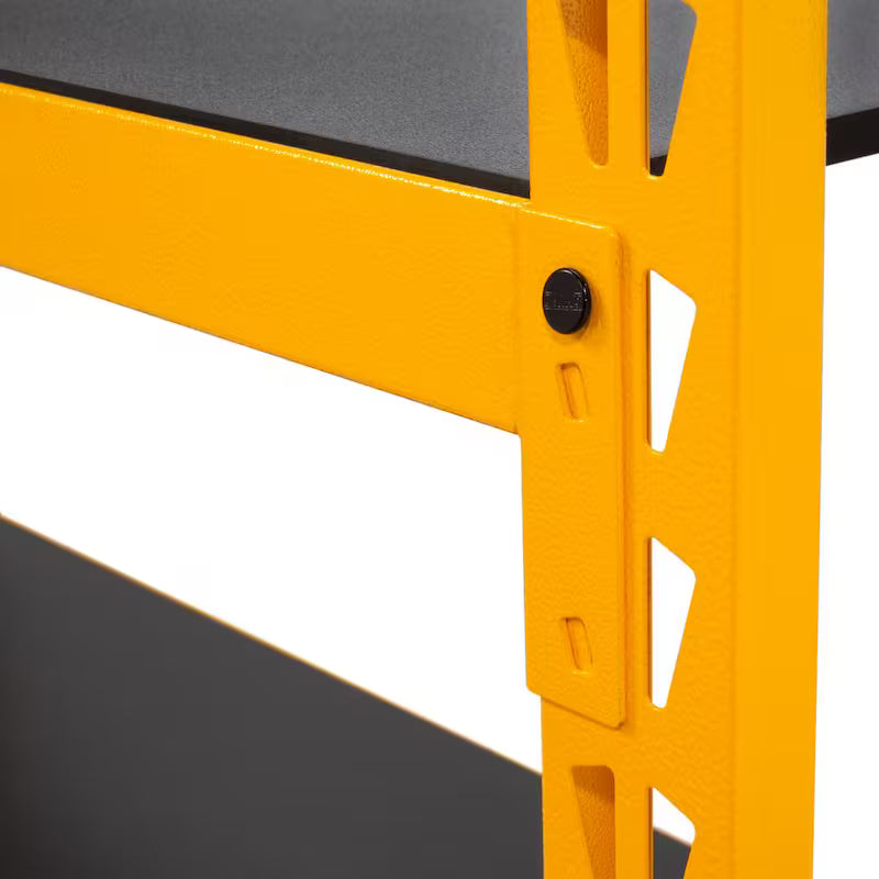 Yellow 3-Tier Steel Storage Shelving Unit F85427