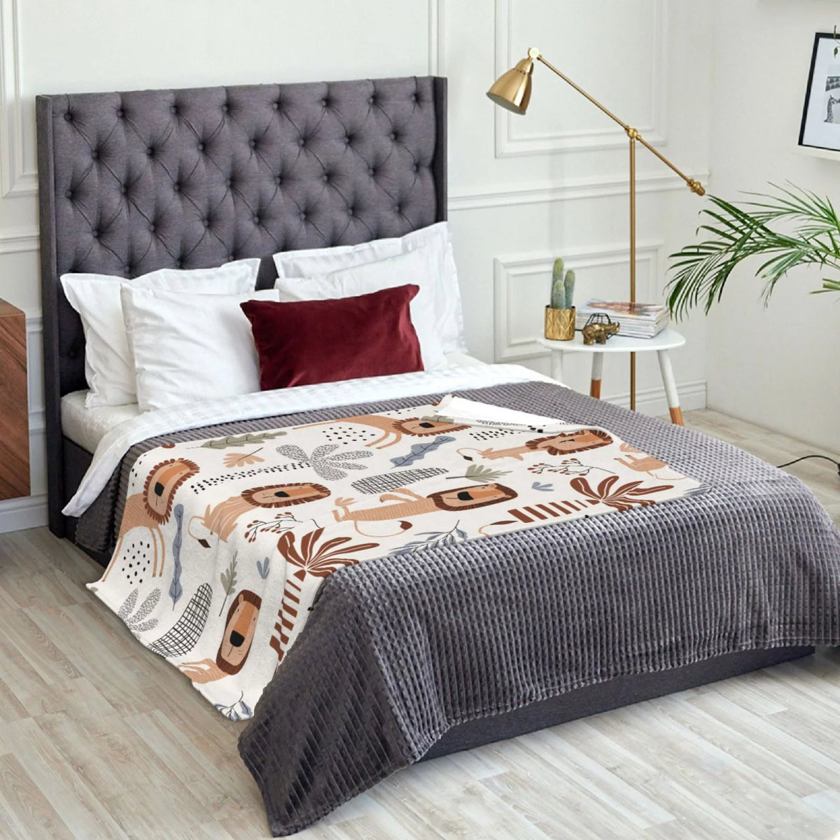 Flannel Throw Blanket 50 x 70 inches J12873