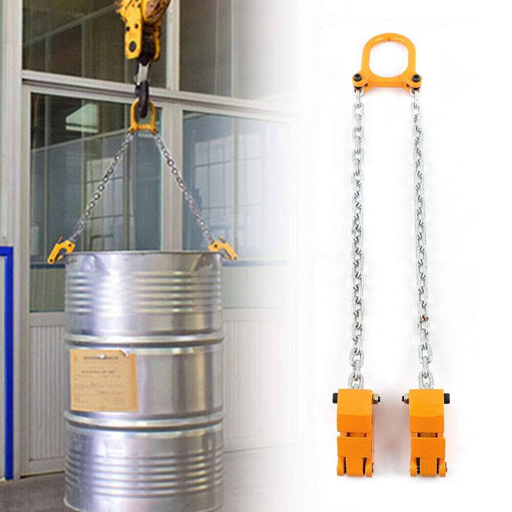 Chain Drum Lifter with G80 Lifting Chain, Alloy Steel Frame B53895