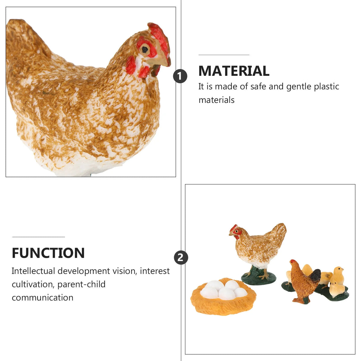 4pcs Chick Life Cycle Model Educational Toys U58958