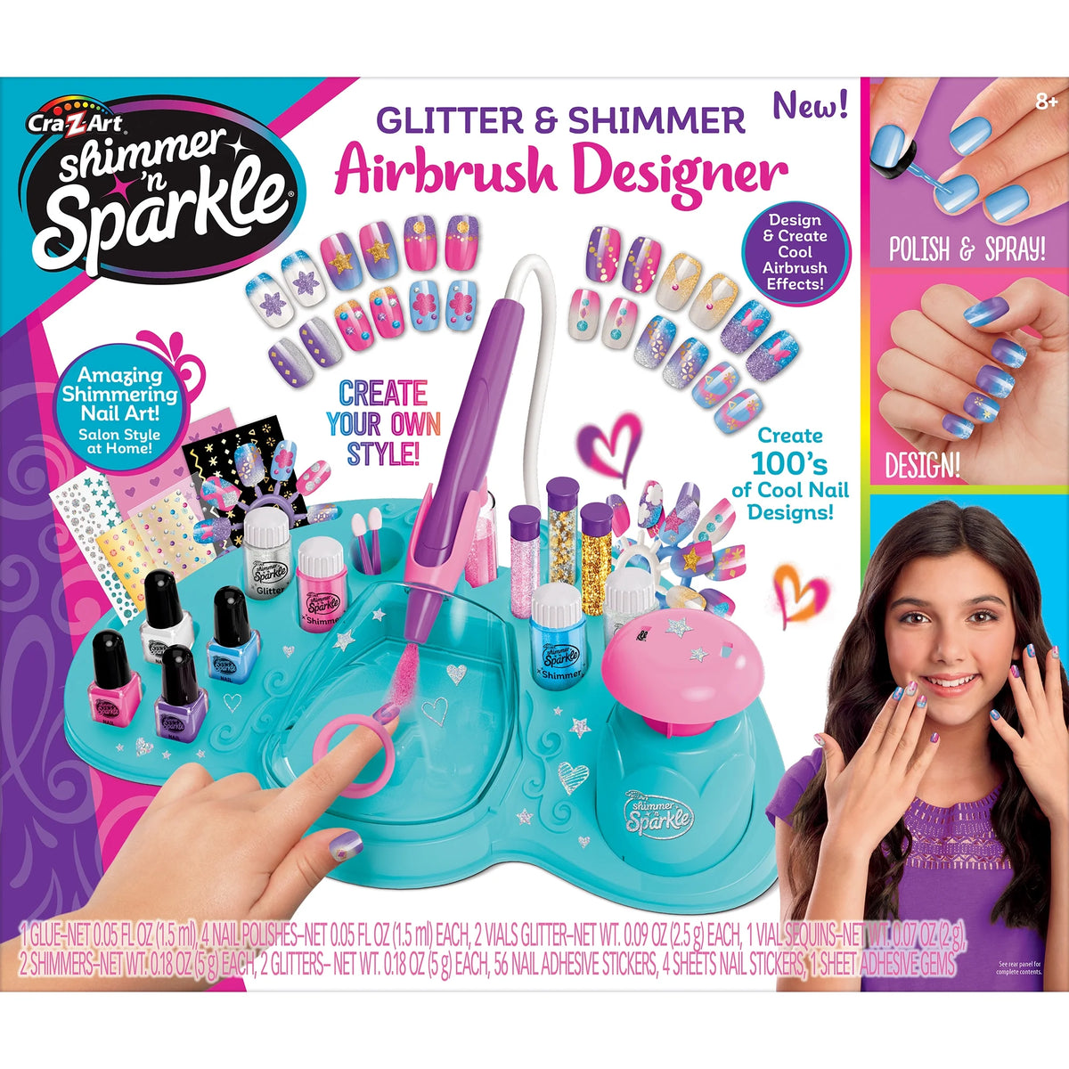 Glitter & Shimmer Airbrush Designer for Nail Art N43499