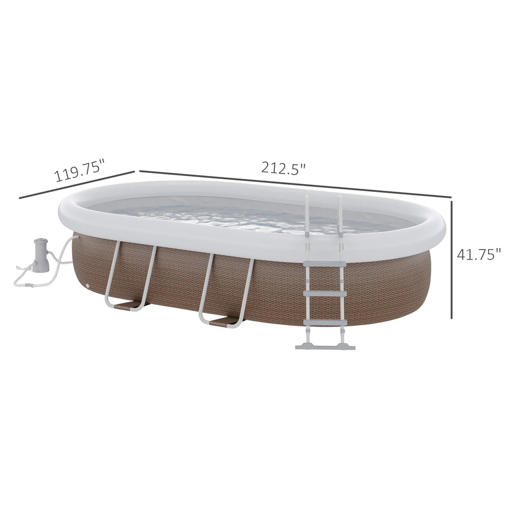 Semi-Inflatable Frame Above Ground Swimming Pool H8622