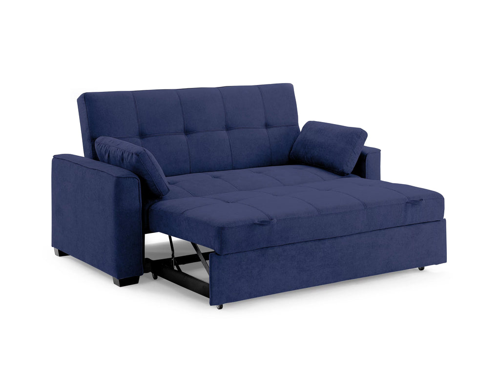 Navy Chenille Queen Size Sleeper Sofa Z789134
