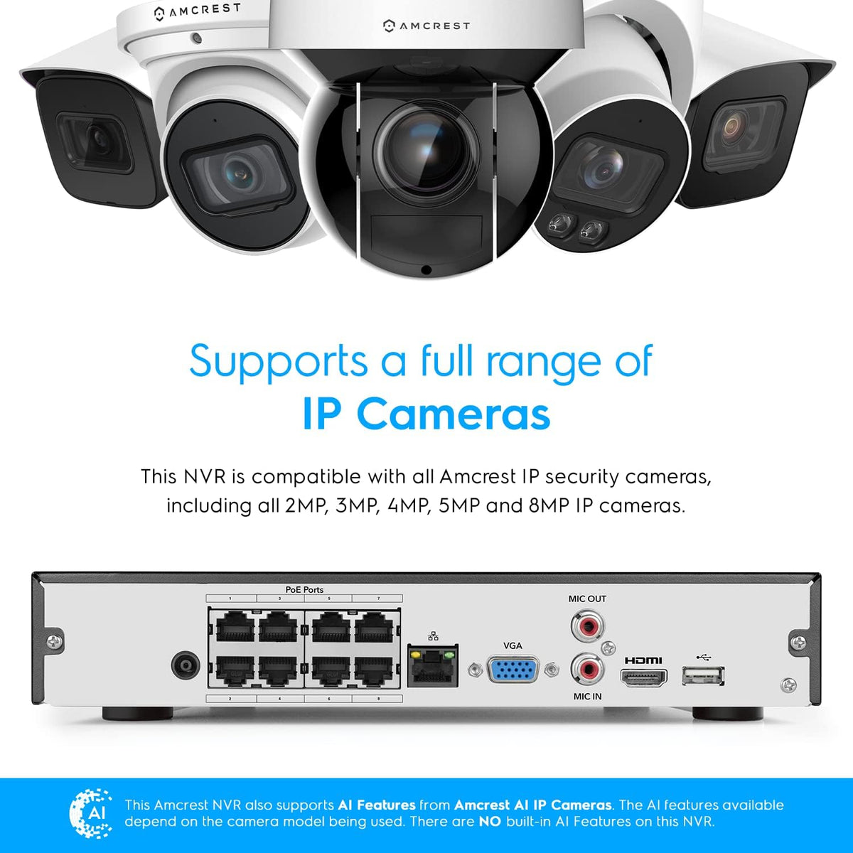 4K 8CH POE Network Video Recorder Y554265