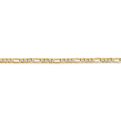 14k Yellow Gold 2.75mm Figaro Chain D3568
