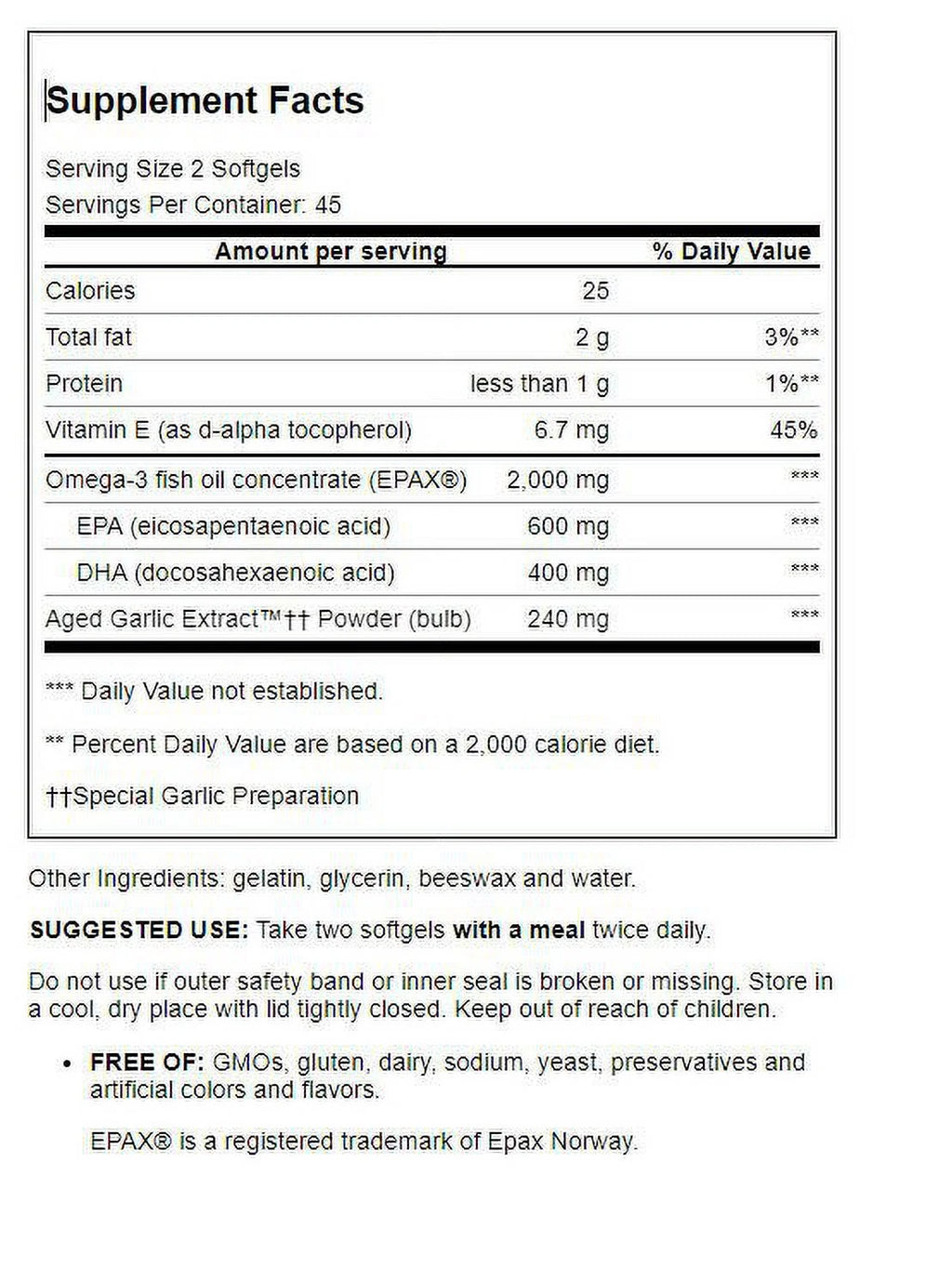 Aged Garlic Extract Softgels, 90 ea A930