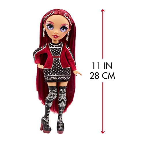 Burgundy Red Fashion Doll with 2 Designer Outfits and Accessories A2809